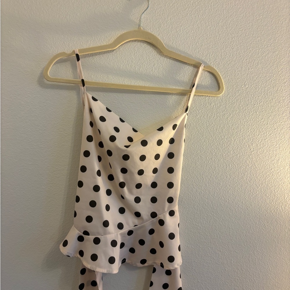 Polka Dot Spaghetti Strap Top